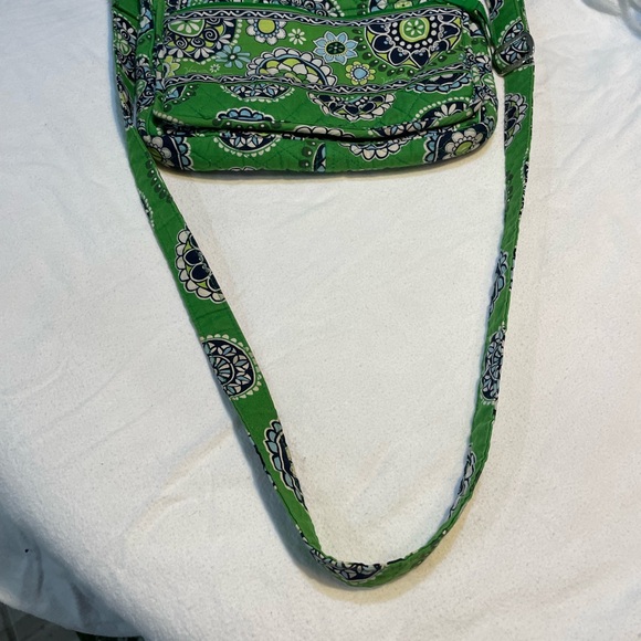 Vera Bradley Green and Blue Patterned Crossbody Bag - Picture 11 of 11